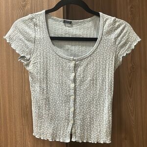 Brandy Melville button down flower top